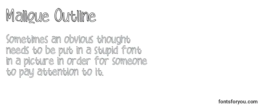 Review of the Malique Outline Font