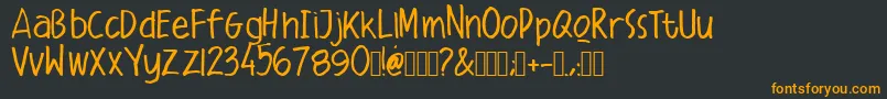 Malique Regular Font – Orange Fonts on Black Background