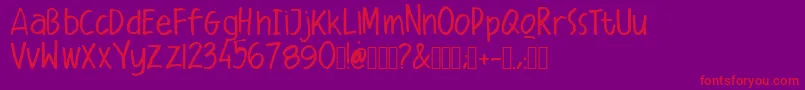 Malique Regular Font – Red Fonts on Purple Background