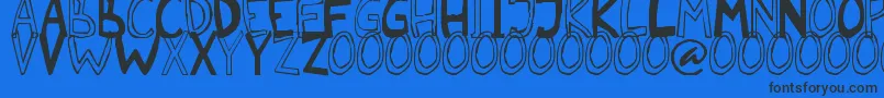 Malkmus erc 2006 Font – Black Fonts on Blue Background