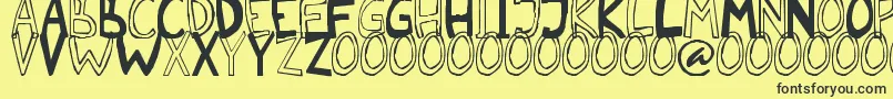 Malkmus erc 2006 Font – Black Fonts on Yellow Background