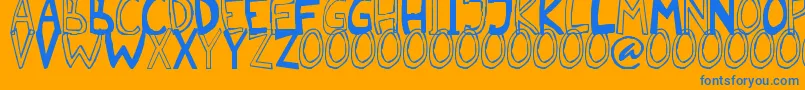 Malkmus erc 2006 Font – Blue Fonts on Orange Background