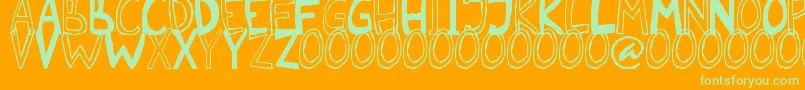 Malkmus erc 2006 Font – Green Fonts on Orange Background