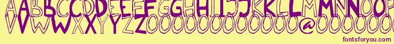 Malkmus erc 2006 Font – Purple Fonts on Yellow Background