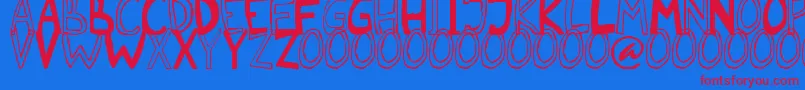 Malkmus erc 2006 Font – Red Fonts on Blue Background