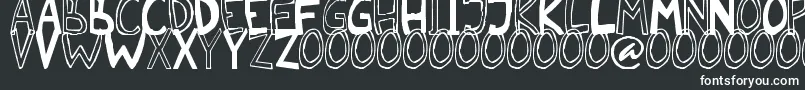 Шрифт Malkmus erc 2006 – белые шрифты на чёрном фоне