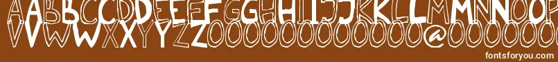 Malkmus erc 2006 Font – White Fonts on Brown Background