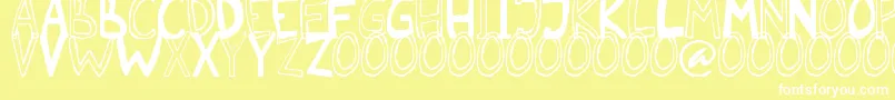 Malkmus erc 2006 Font – White Fonts on Yellow Background