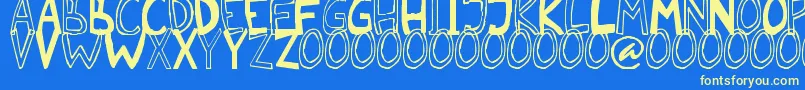 Malkmus erc 2006 Font – Yellow Fonts on Blue Background