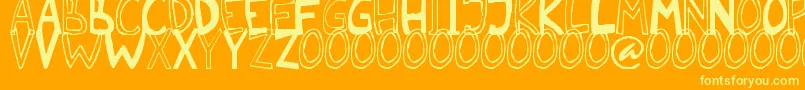 Malkmus erc 2006-Schriftart – Gelbe Schriften auf orangefarbenem Hintergrund