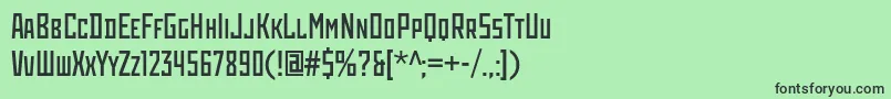 Шрифт Rodchenkocondc – чёрные шрифты на зелёном фоне