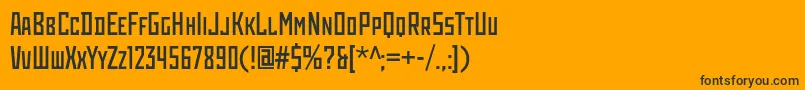 Rodchenkocondc-Schriftart – Schwarze Schriften auf orangefarbenem Hintergrund