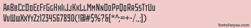 Шрифт Rodchenkocondc – чёрные шрифты на розовом фоне