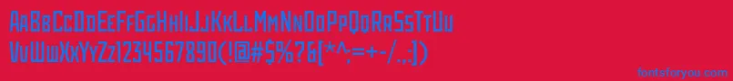 Rodchenkocondc Font – Blue Fonts on Red Background