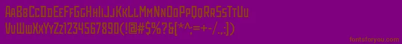 Rodchenkocondc-Schriftart – Braune Schriften auf violettem Hintergrund