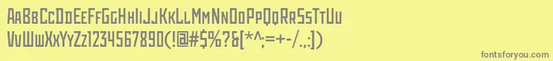 Шрифт Rodchenkocondc – серые шрифты на жёлтом фоне