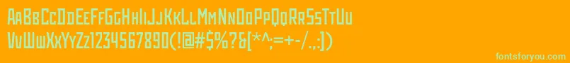 Rodchenkocondc Font – Green Fonts on Orange Background