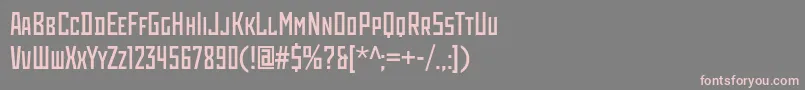 Шрифт Rodchenkocondc – розовые шрифты на сером фоне