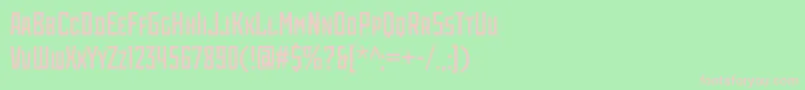 Rodchenkocondc-fontti – vaaleanpunaiset fontit vihreällä taustalla