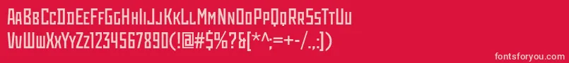 Rodchenkocondc-Schriftart – Rosa Schriften auf rotem Hintergrund