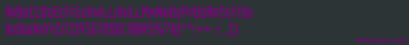 Шрифт Rodchenkocondc – фиолетовые шрифты на чёрном фоне