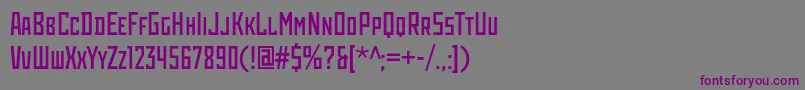 Шрифт Rodchenkocondc – фиолетовые шрифты на сером фоне