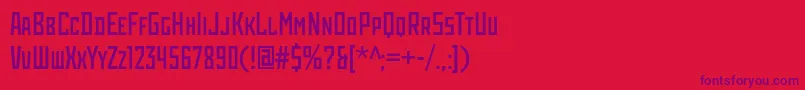 Rodchenkocondc Font – Purple Fonts on Red Background