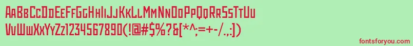 Rodchenkocondc-fontti – punaiset fontit vihreällä taustalla