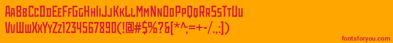 Rodchenkocondc Font – Red Fonts on Orange Background