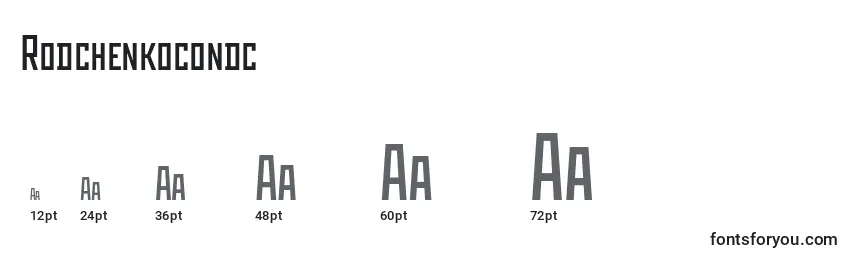 Rodchenkocondc Font Sizes