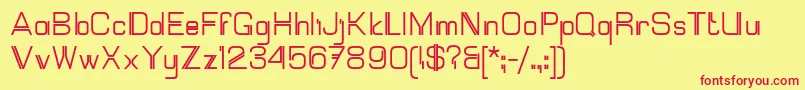 Mallary Font – Red Fonts on Yellow Background