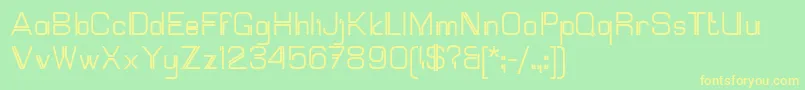 Mallary Font – Yellow Fonts on Green Background