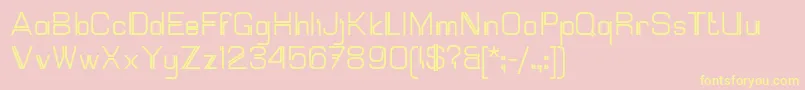 Mallary Font – Yellow Fonts on Pink Background