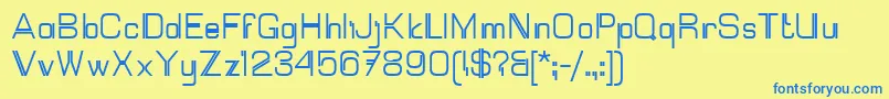 Mallary Font – Blue Fonts on Yellow Background