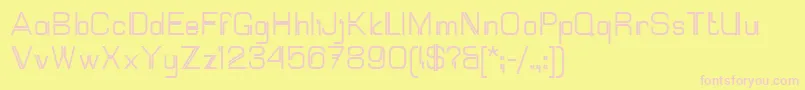 Mallary Font – Pink Fonts on Yellow Background