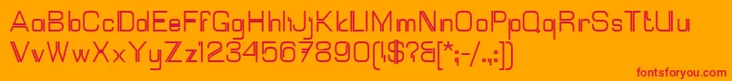 Mallary Font – Red Fonts on Orange Background