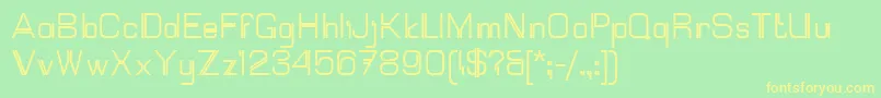 Mallary Font – Yellow Fonts on Green Background