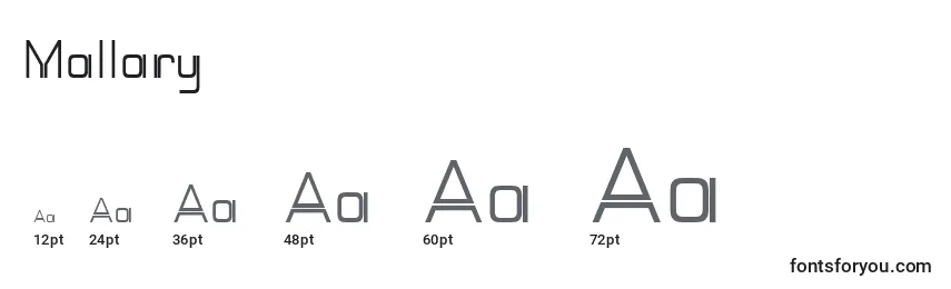 Mallary (133481) Font Sizes