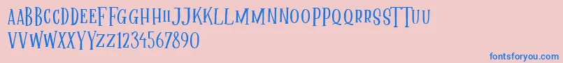 Mallica Fairytale DEMO Font – Blue Fonts on Pink Background