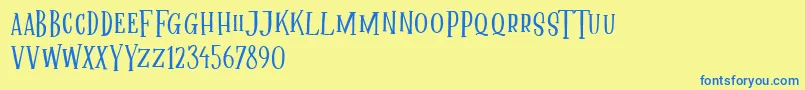 Mallica Fairytale DEMO Font – Blue Fonts on Yellow Background