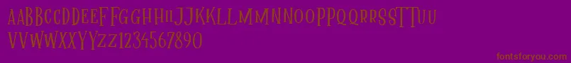 Mallica Fairytale DEMO Font – Brown Fonts on Purple Background