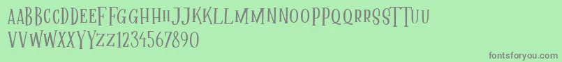 Mallica Fairytale DEMO Font – Gray Fonts on Green Background