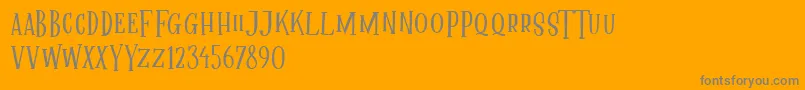 Mallica Fairytale DEMO Font – Gray Fonts on Orange Background