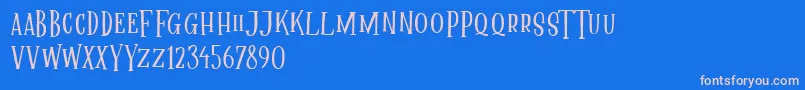Mallica Fairytale DEMO Font – Pink Fonts on Blue Background