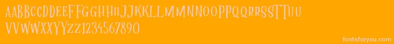 Mallica Fairytale DEMO Font – Pink Fonts on Orange Background