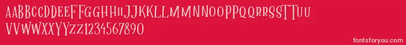 Mallica Fairytale DEMO Font – Pink Fonts on Red Background