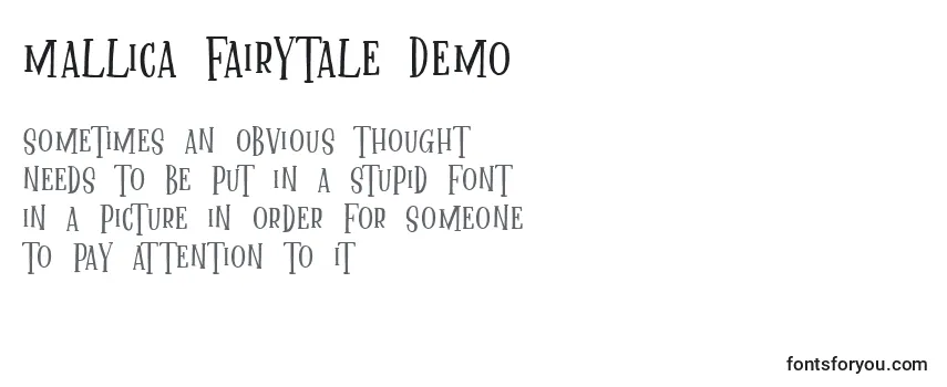 Review of the Mallica Fairytale DEMO Font