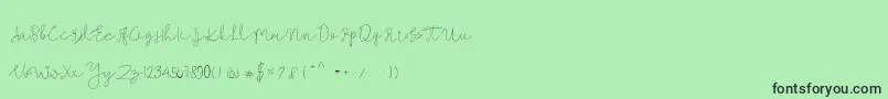 Mallino Font – Black Fonts on Green Background