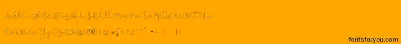 Mallino Font – Black Fonts on Orange Background