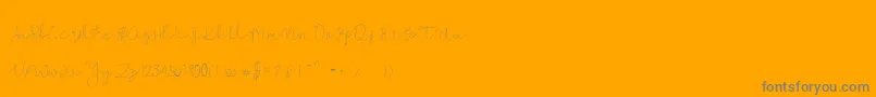 Mallino Font – Gray Fonts on Orange Background